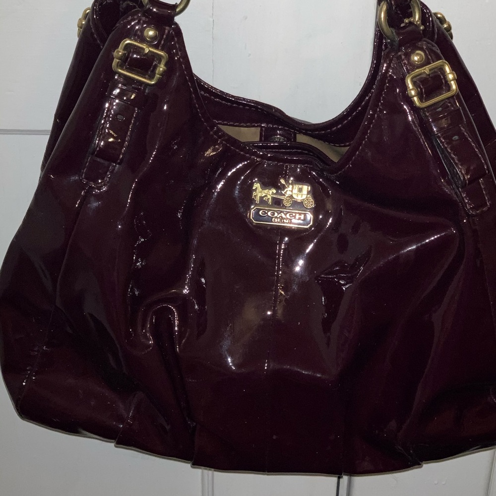 Newly Re-Listed Authentic Coach Patent Leather Shoulder Bag